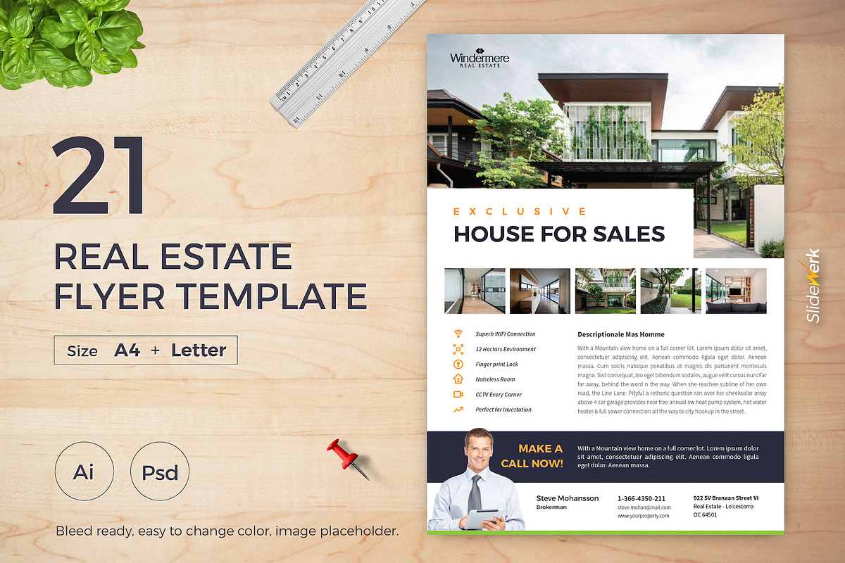 Real Estate Flyer 21, a Flyer Template by Slidewerk (Photo 1 of 2)
