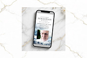 Digital Funeral Invitation CV FR010, a Social Media Template by TyphoonStudio (Thumbnail 1 of 5)