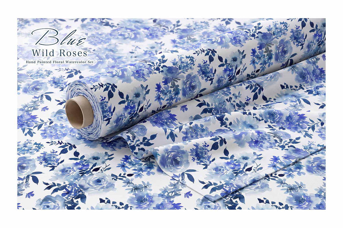 Watercolor Blue Roses with Birds, an Object Graphic by Sawango Designs (Photo 11 of 13)