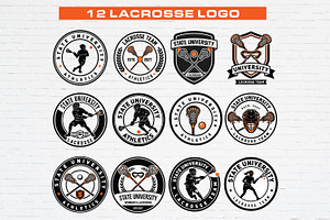 12 Lacrosse Team Crest Logo Bundle, a Branding & Logo Template by Guavanaboy