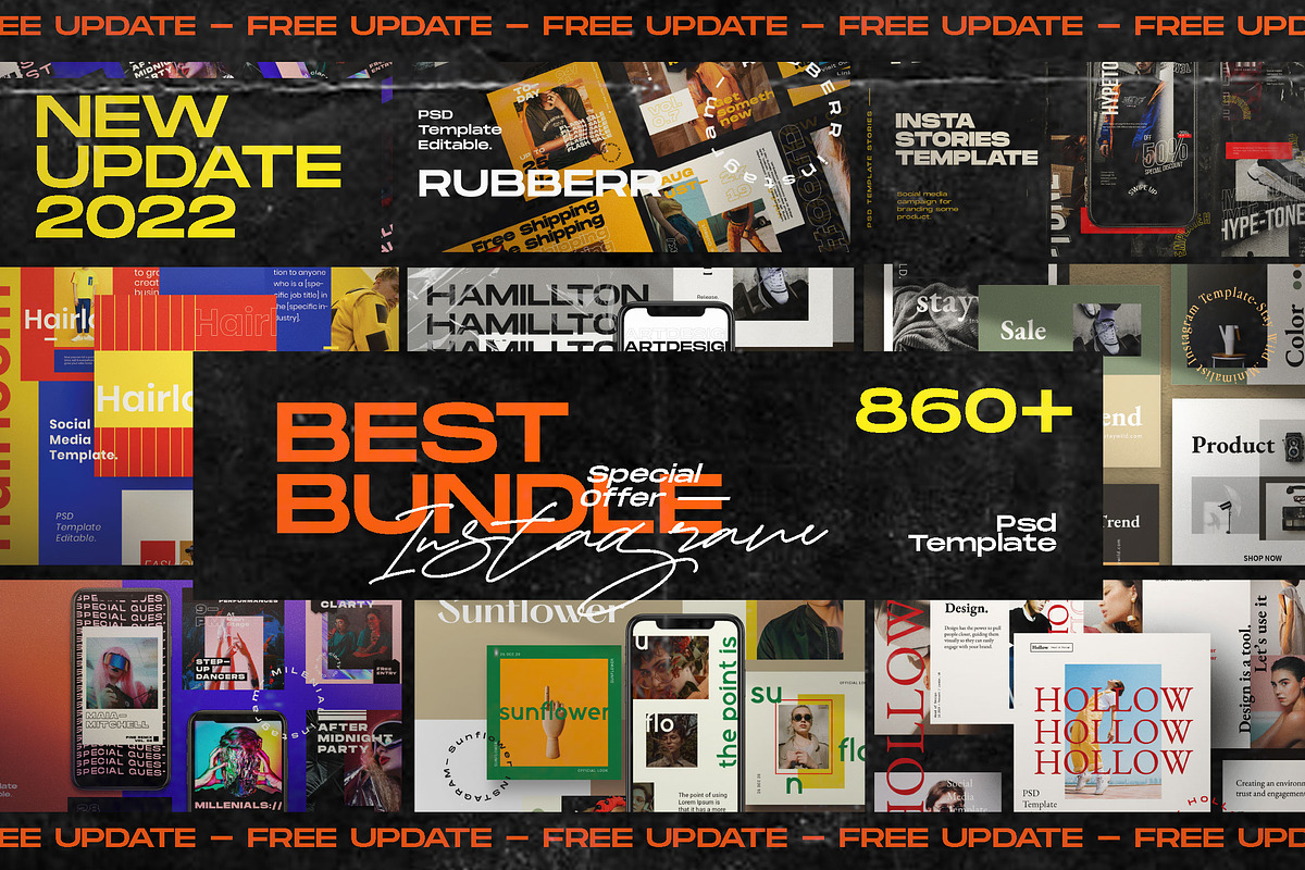 Best Bundle INSTAGRAM Media Kit, a Social Media Template by Dirtytemp Studio (Photo 1 of 59)