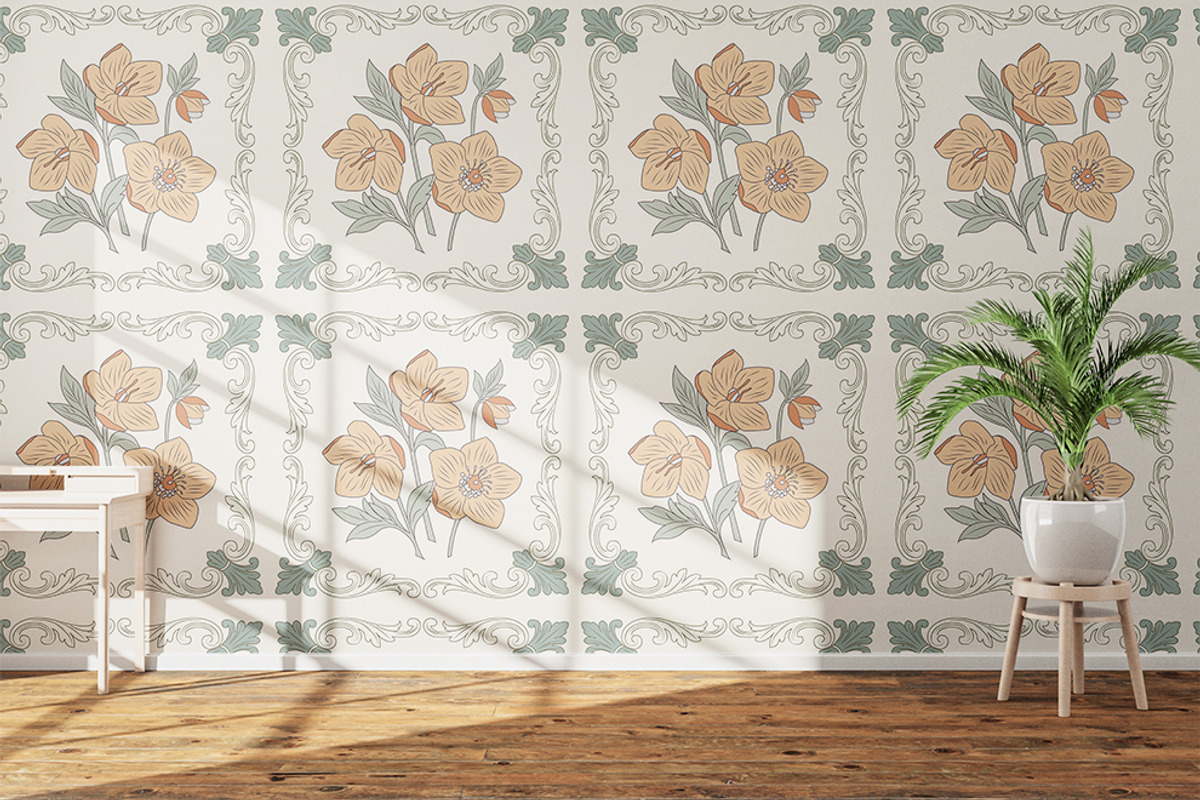 Heritage Bloom, a Pattern Graphic by snadiacreations (Photo 2 of 3)