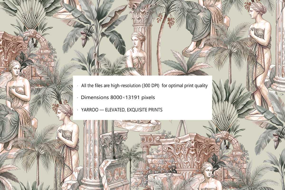 TUSCULUM– Classical Statue Prints, a Pattern Graphic by YARROO (Photo 7 of 10)