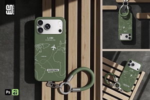 iPhone Case with Wrist Strap Mockup