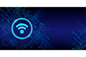 Cyber security concept with glowing, a Technology Illustration by art PVP - market
