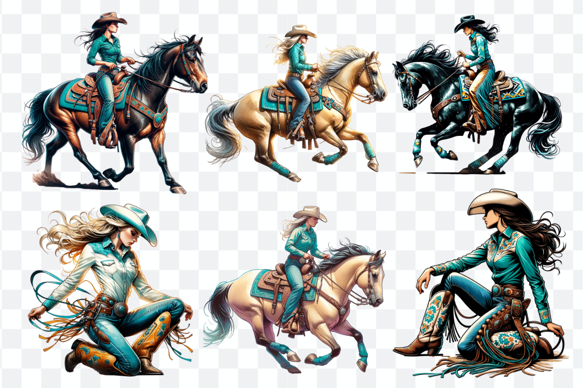 Western Cowgirl Sublimation Bundle, a Decorative Illustration by Bubble Pixel (Photo 2 of 10)