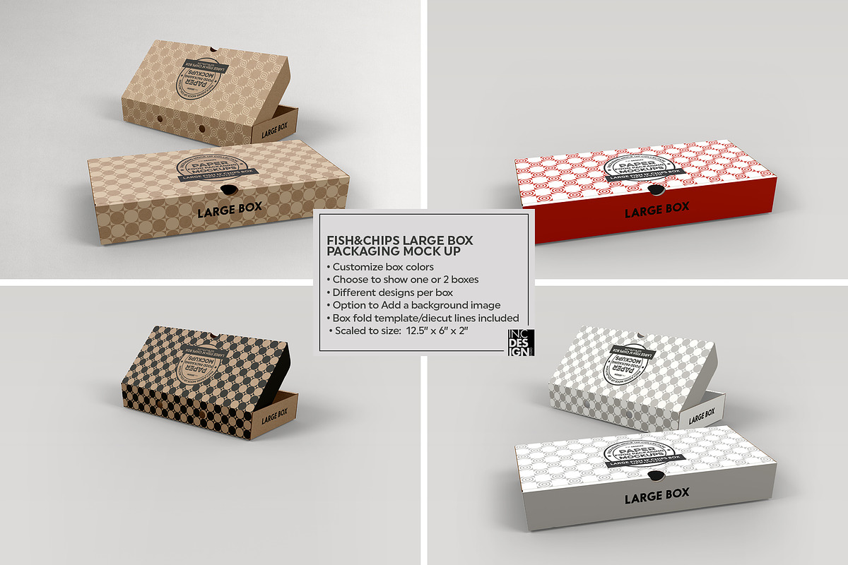 VOL.7 Food Box Packaging Mockups, a Cups & Container Mockup by INCDesign (Photo 3 of 21)