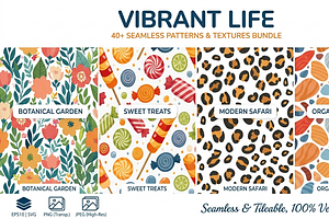 100+ Vibrant Pattern Texture Bundle, a Texture Graphic by Design_Planet