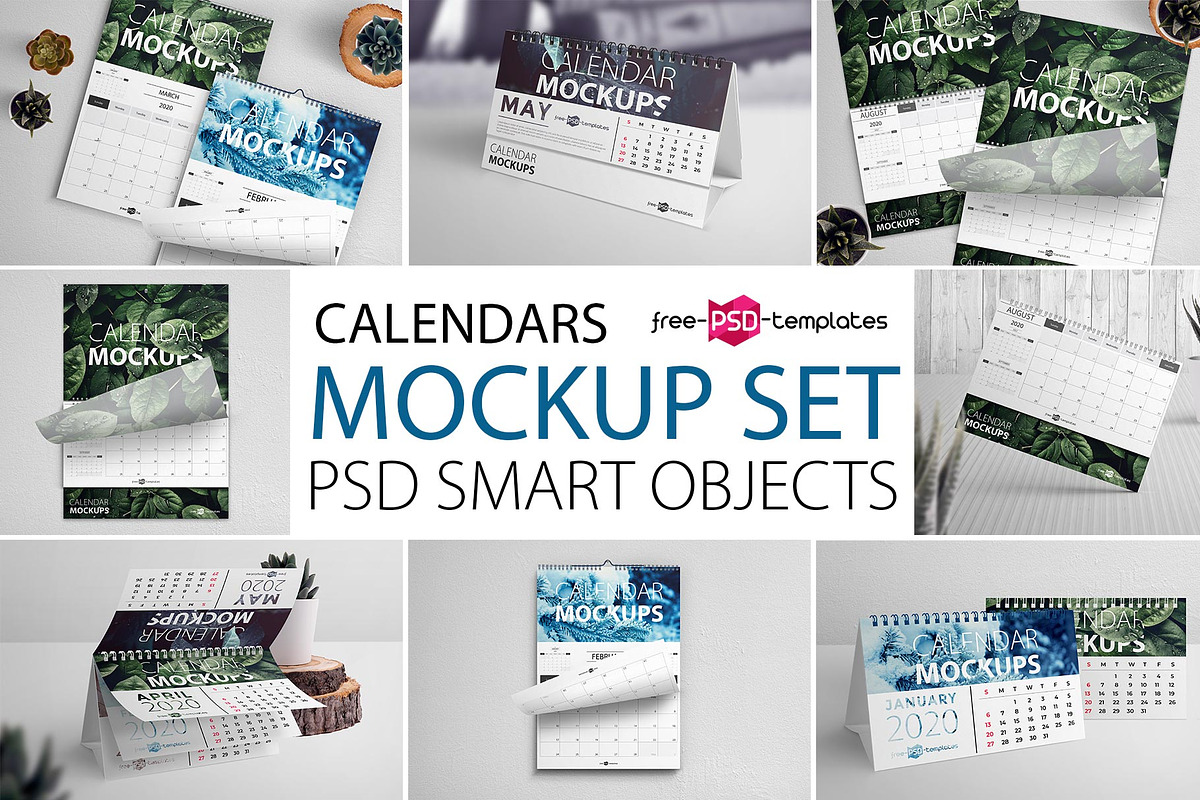Calendar Mockup Set, a Mockup by Free-PSD-Templates (Photo 1 of 5)