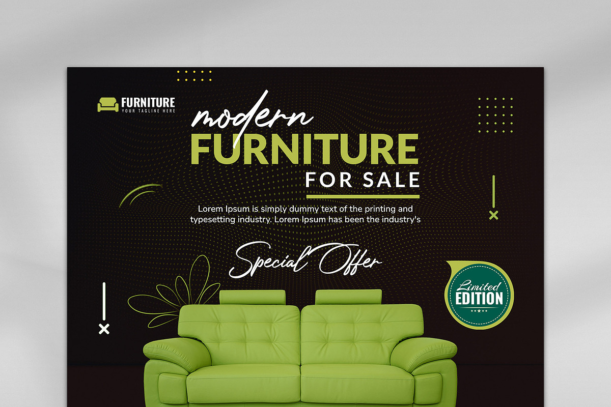 Furniture Social Media Banner Design, a Marketing Template by Photoshop Action (Photo 12 of 26)