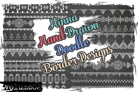 Doodle Vector Brushes borders preview 7
