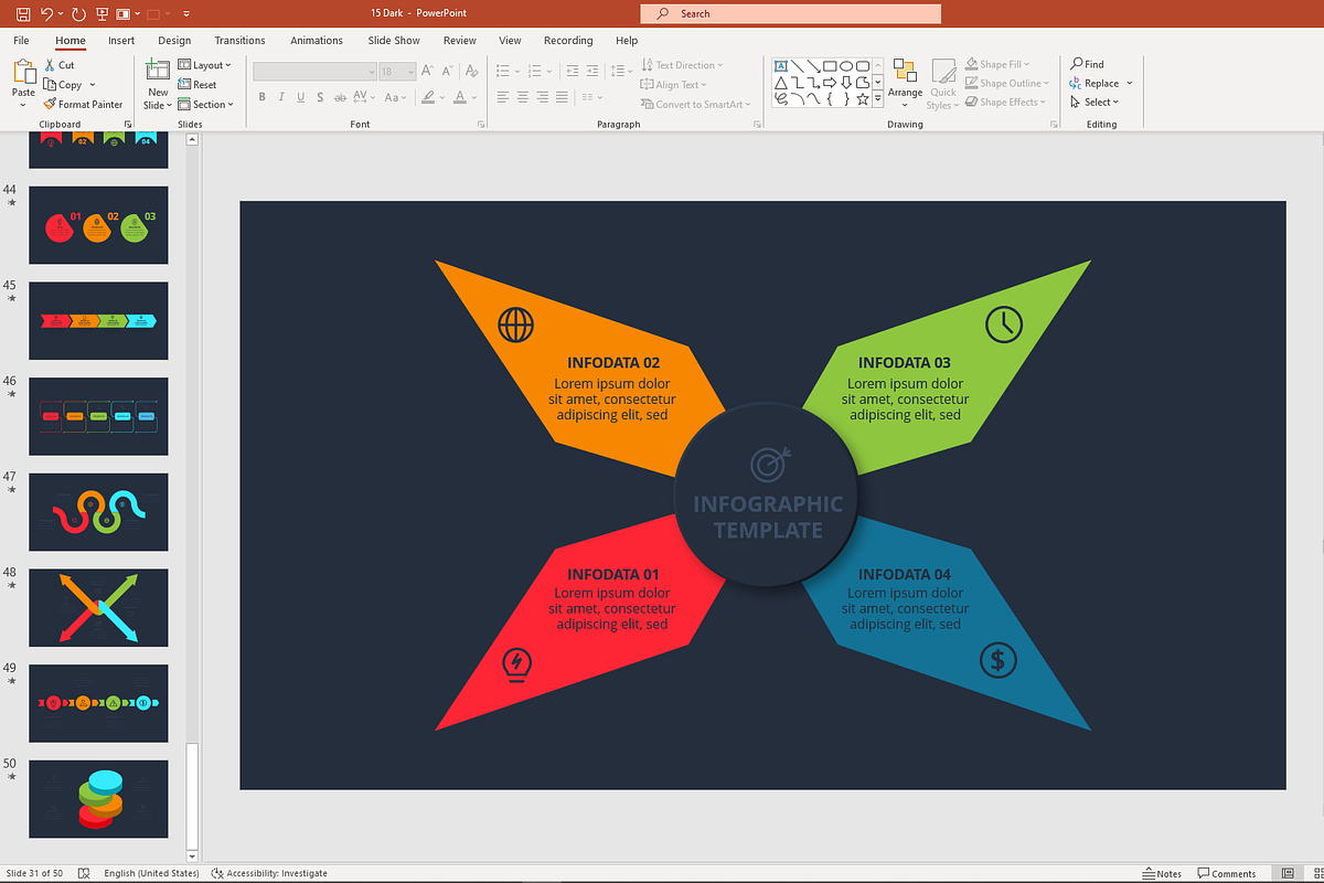 Colorful PowerPoint Template, a Presentation Template by Infographics project (Photo 11 of 13)