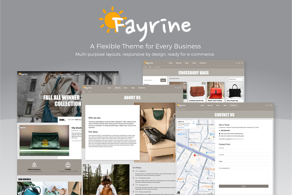 Fayrine - E-Commerce WordPress Theme preview 2
