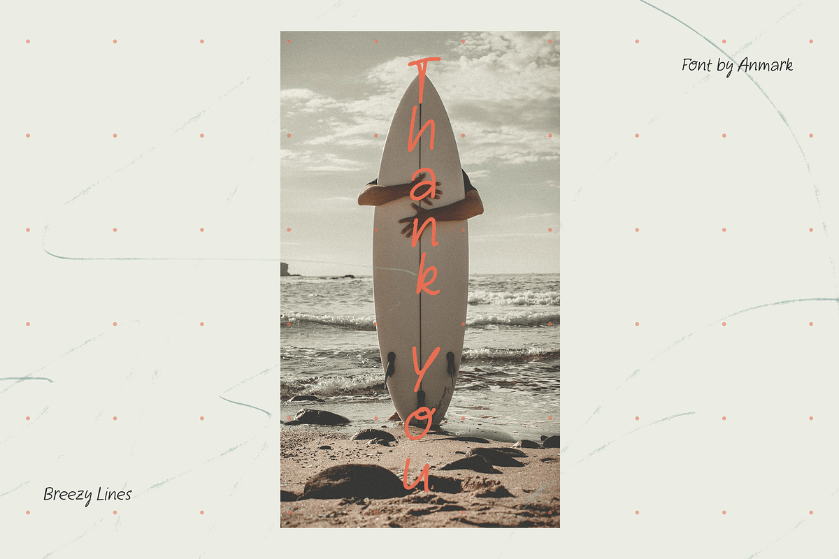 Breezy Lines Handwritten Summer Font, a Handwritten Font by AnMark (Photo 9 of 9)