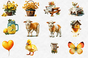 Spring Romance in Cottage Clipart, an Illustration by Designworld (Thumbnail 2 of 6)