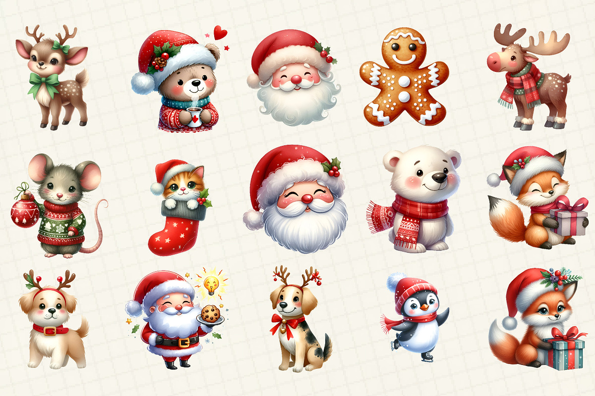 Watercolor Characters Clipart, an Illustration by DreamCafeArt (Photo 3 of 7)