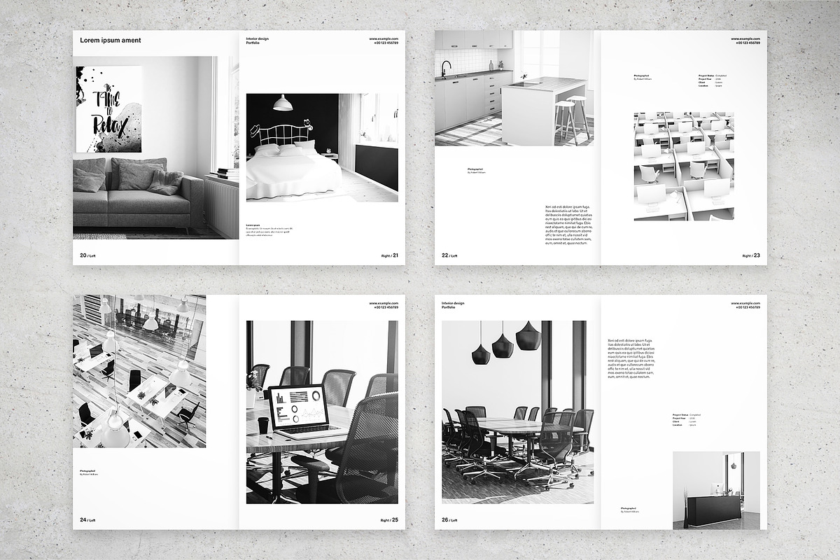 Black and White Portfolio Layout, a Brochure Template by McLittle Stock (Photo 5 of 6)