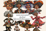SASSY VICTORIAN OLD LADY CLIPART, a Person Illustration by Daring Digies (Thumbnail 1 of 7)