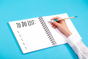 To do list in notebook, hand writing, a Business Photo by Anna Efetova