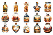 Autumn in a Bottle Clipart Set, an Illustration by Craft Nest (Thumbnail 3 of 4)