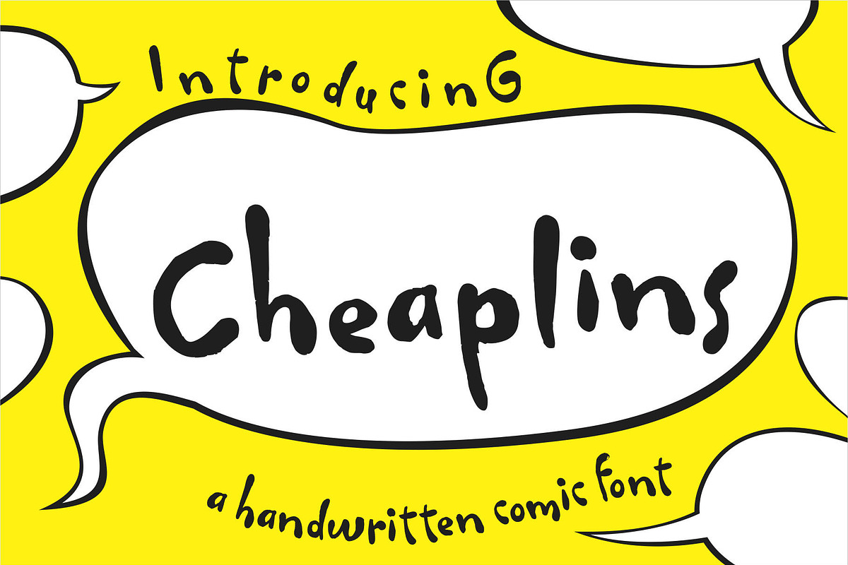 Cheaplins - A Comic Font, a Handwritten Font by nIznaztype (Photo 1 of 5)