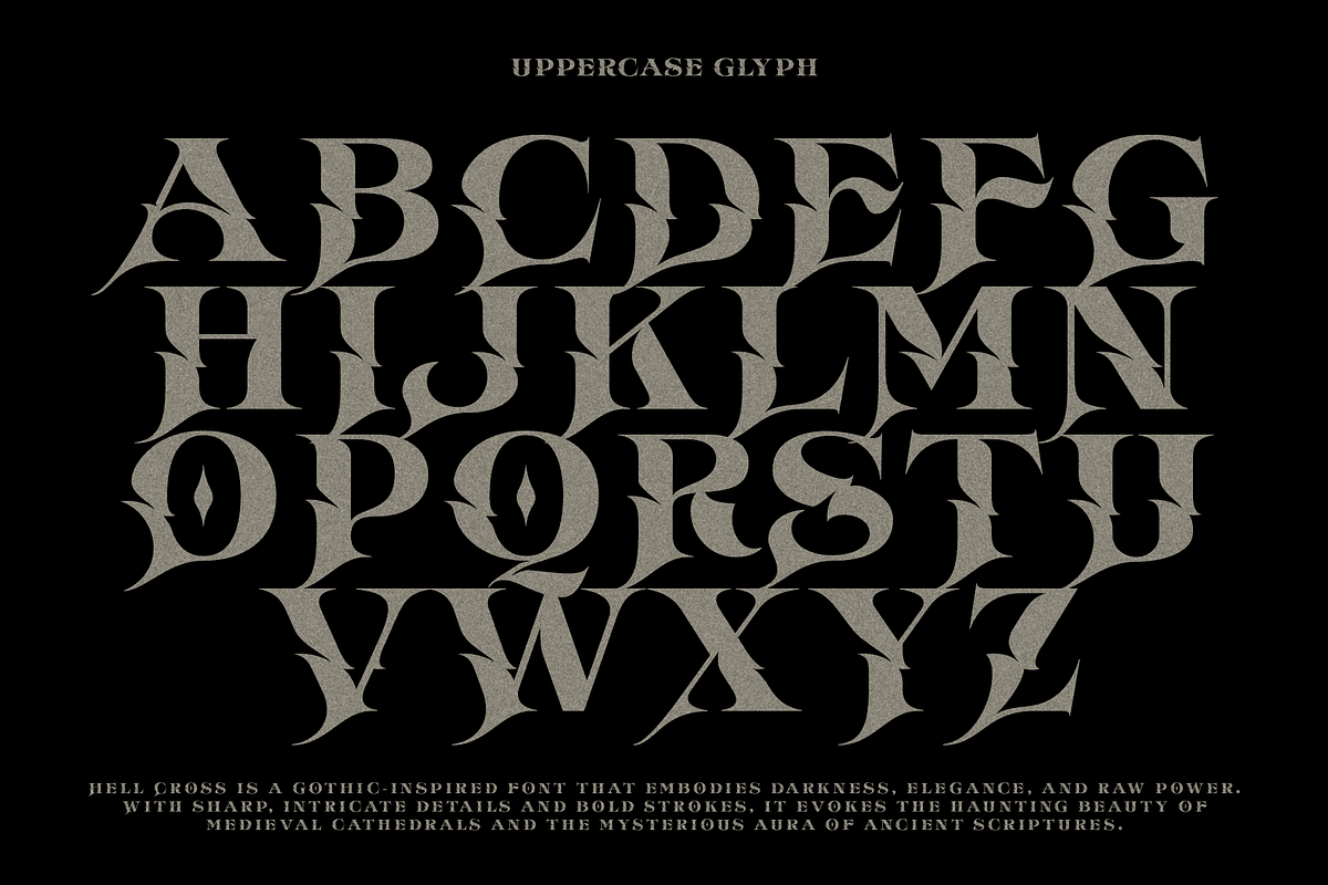 Hell Cross, a Blackletter Font by senzana (Photo 8 of 8)
