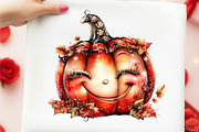 Whimsical Halloween Pumpkin Clipart, an Illustration by designcity5 (Thumbnail 3 of 5)
