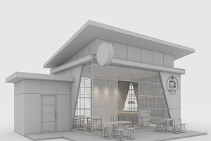 3D Model Cafe Modern 1