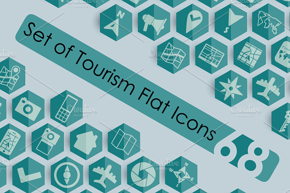 68 Tourism Flat Icons