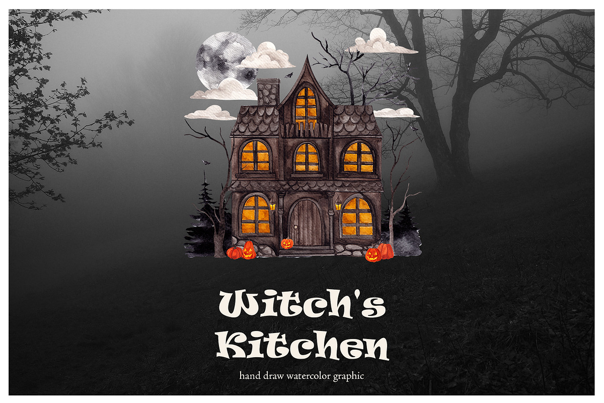 Witch's Kitchen. Hand draw graphic, an Object Illustration by ma_i_vi (Photo 12 of 12)