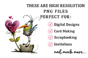 Whimsical Valentine Bird Clipart, an Illustration by OK Design (Thumbnail 5 of 6)