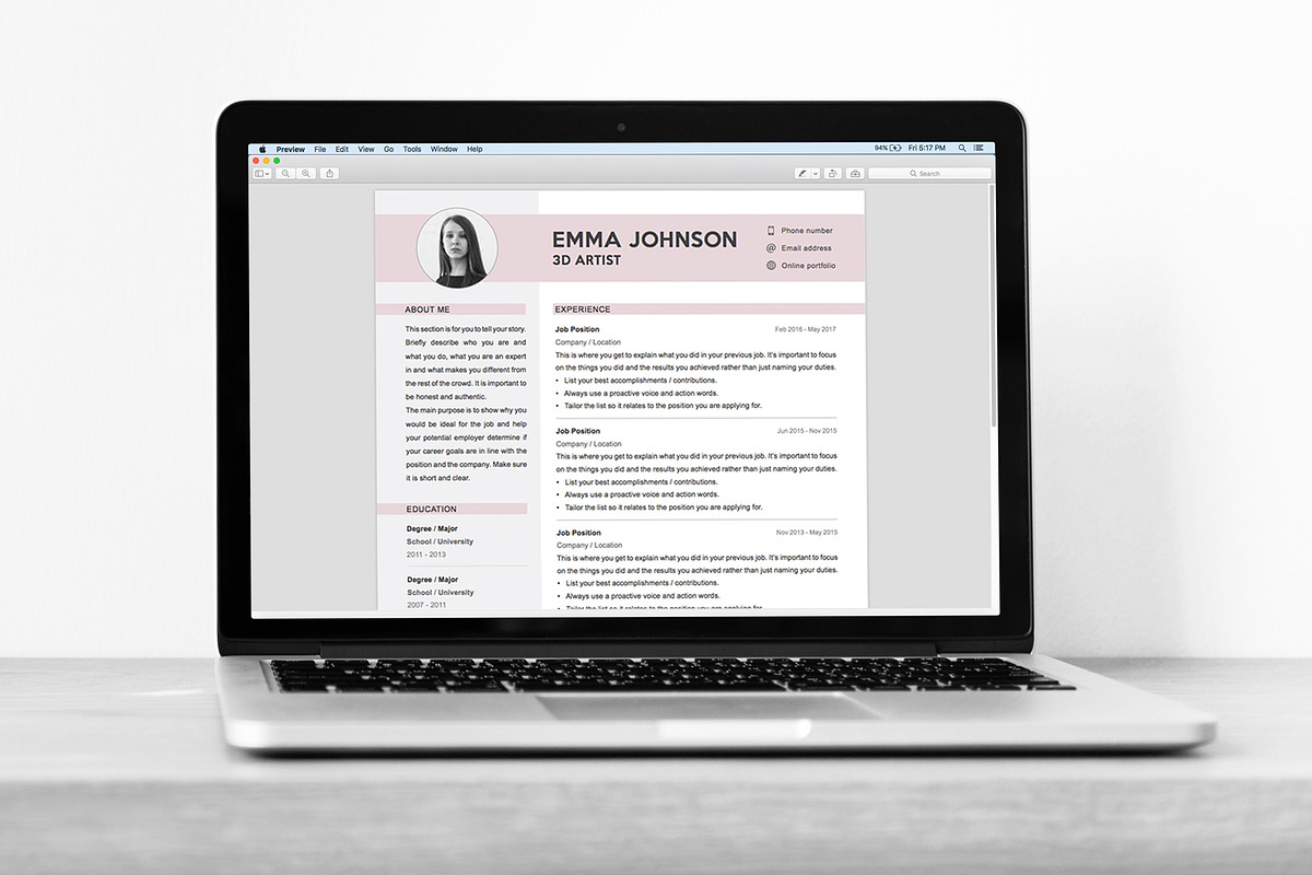 Professional Resume Template, a Resume Template by Resume Refresh (Photo 3 of 3)