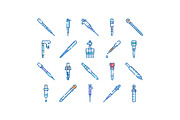 Laboratory pipettes and droppers, an Object Graphic by pikepicture (Thumbnail 1 of 3)
