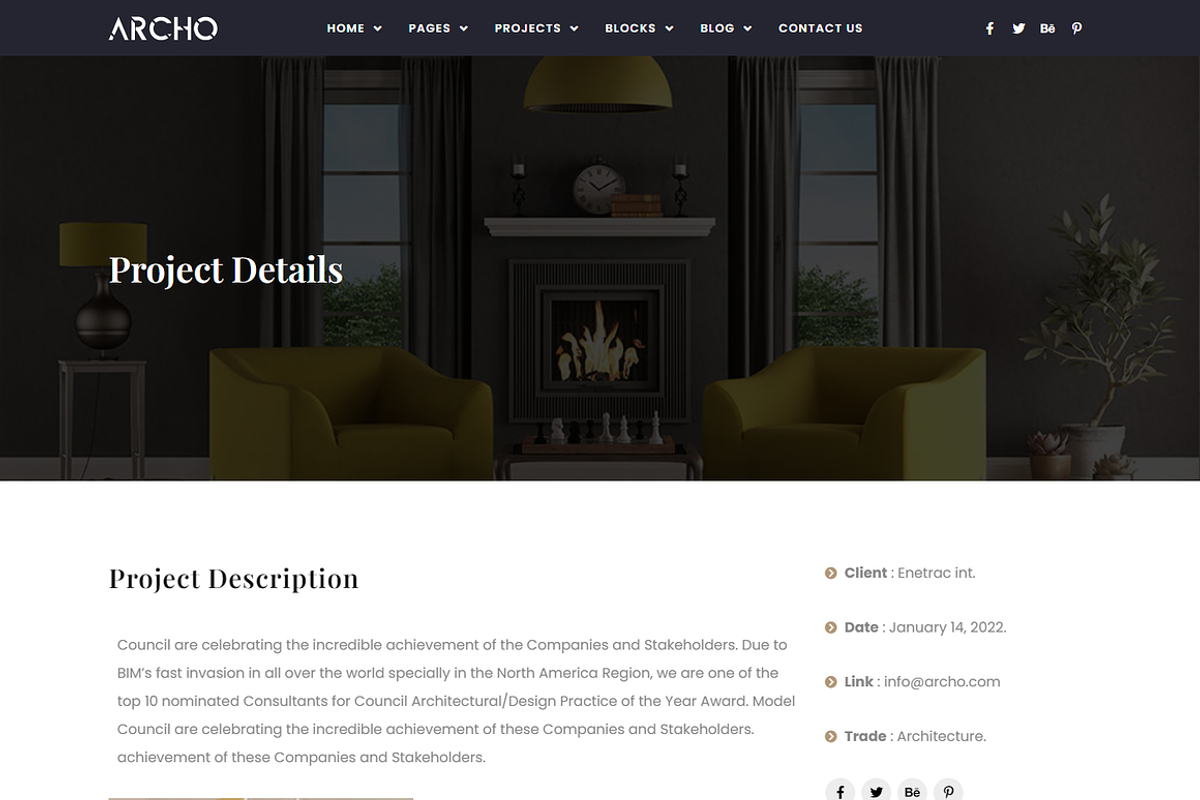 Architecture Interior Elementor Kit, a Landing Page Template by Elite Templates (Photo 10 of 13)