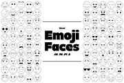 Emoji Faces Line Art, an Emoji Icon by Tekuni (Thumbnail 1 of 9)