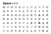 Space line icons set, an Outline Icon by AIWD (Thumbnail 2 of 2)