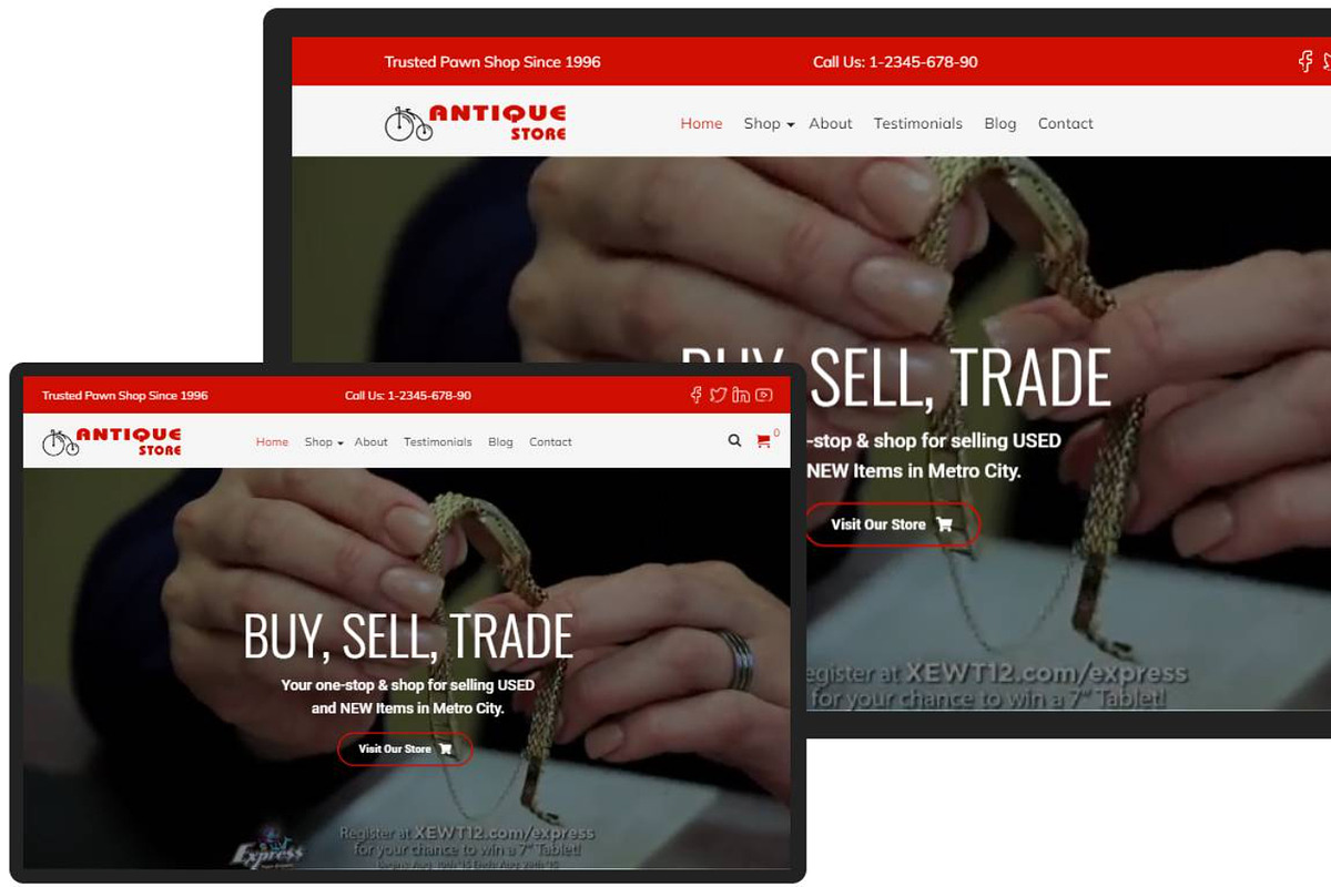 Antique Store WordPress Theme preview 6