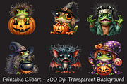 Halloween Funny Frog Clipart, an Illustration by RobertsArt (Thumbnail 2 of 7)