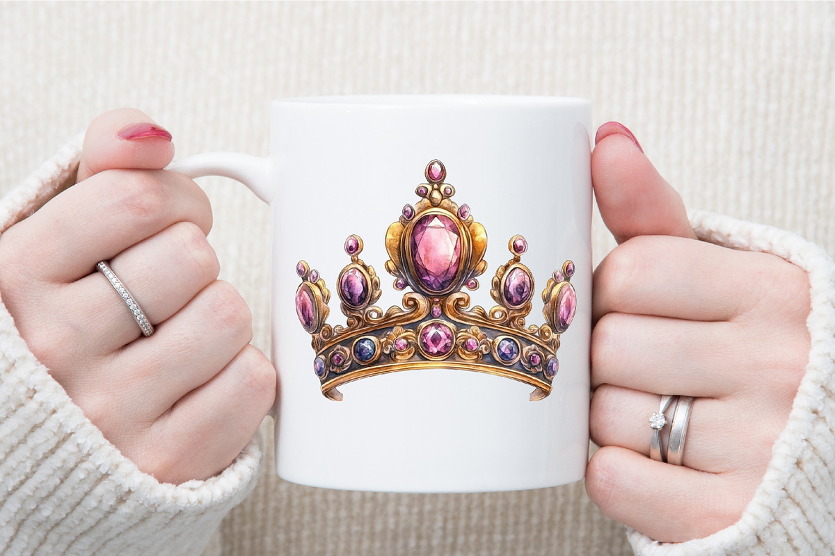 Pink Princess Tiara Sublimation Clip, an Illustration by Sublimation Artist (Photo 5 of 6)
