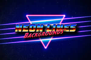 80s styled neon lines backgrounds