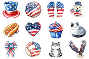 4th of July USA 250th Anniversary, a Seasonal Illustration by CitraGraphics (Thumbnail 3 of 6)