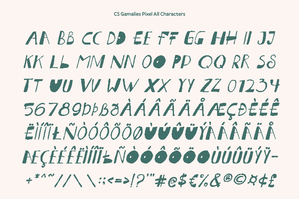 CS Gamalies Pixel, a Handwritten Font by Craft Supply Co. (Photo 8 of 8)
