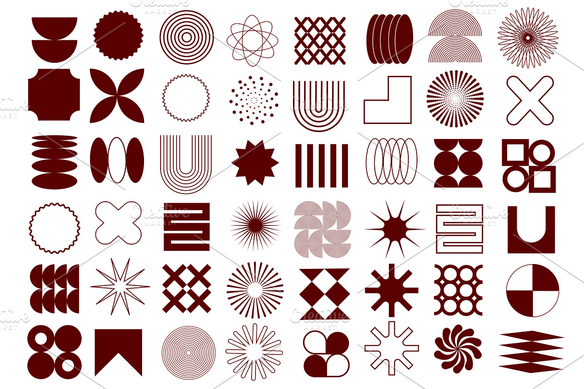 Set of elements in cartoon design, an Illustration by Dessign Sells
