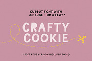 Crafty Cookie handmade cutout font, a Handwritten Font by Minna Kaario (Thumbnail 1 of 12)