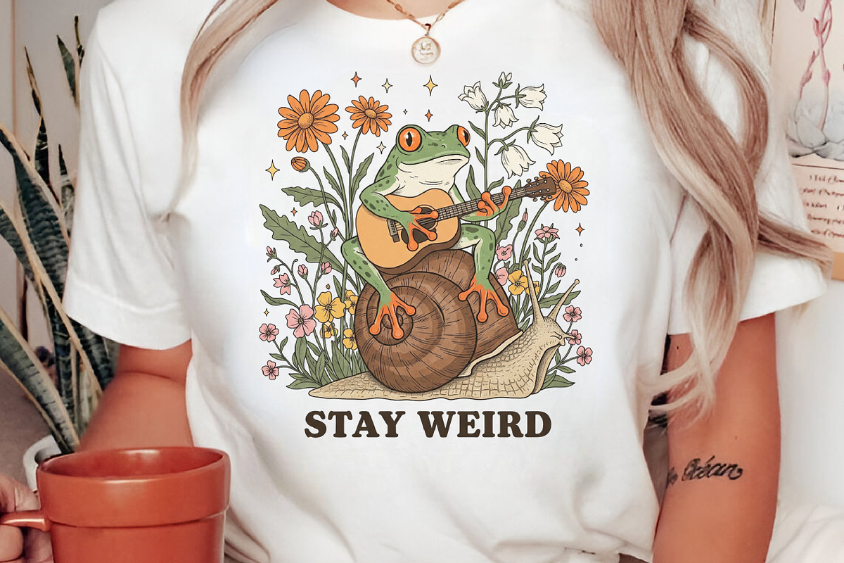 stay weird, witchy frog, gothic frog, an Illustration by Craft Nest (Photo 2 of 7)