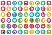 75 Filetype Flat Icon Set, an Icon by VectorCam (Thumbnail 1 of 5)
