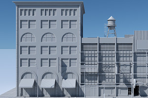 3D Commercial Building Facade 07