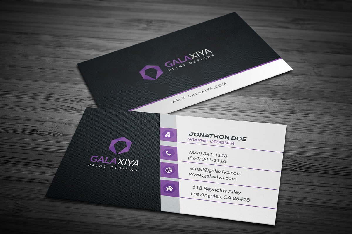 Creative Modern Business Cards, a Business Card Template by Galaxiya (Photo 9 of 11)