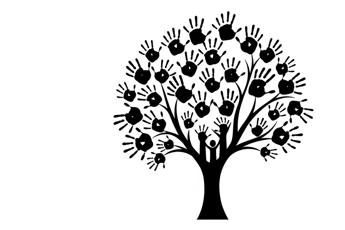 family handprint tree silhouette, an Illustration by Amazin_art (Photo 15 of 29)