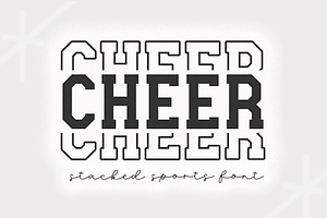Cheer | Varsity Stacked Font